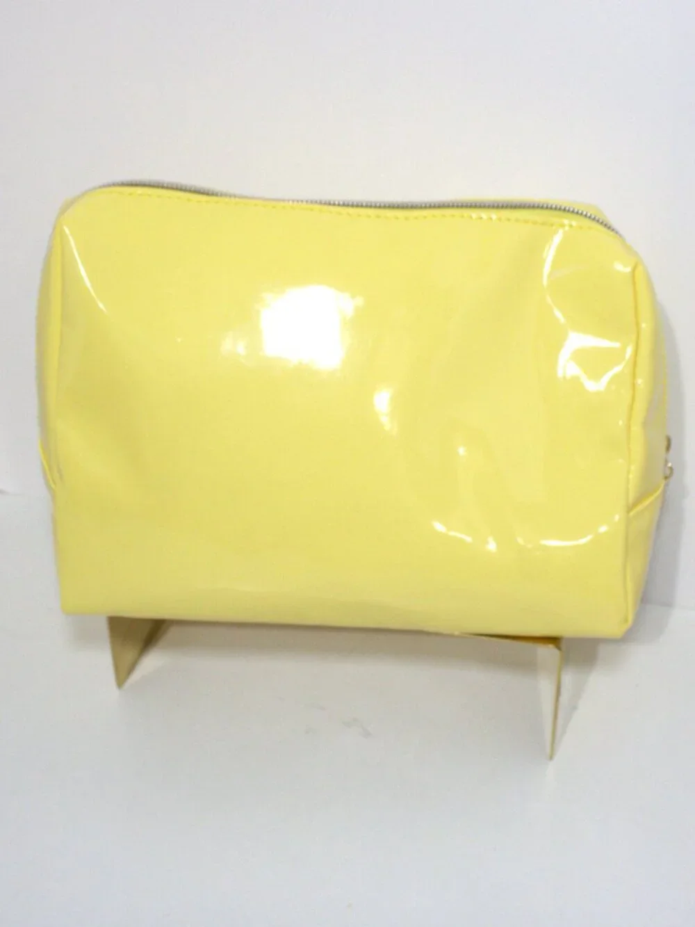 Juicy Couture, Banana Yellow Cosmetic Bag with Rhinestones. Gold Hardware